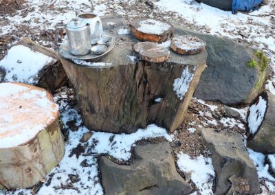 Logs mud kitchen